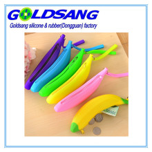 Cute Banana Shape Silicone Coin Purses for Promotion Gifts